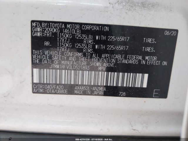 2020 TOYOTA RAV4 JTMW1RFV0LD521893 Photo 8