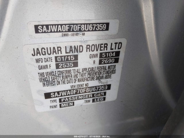 Jaguar s/c lev3 sulev30 2015 SAJWA0F70F8U67359 Image 9