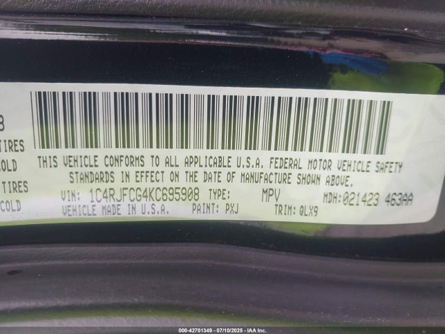 Jeep Grand Cherokee 2019 1C4RJFCG4KC695908 Image 9