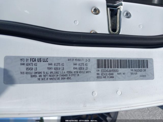 2019 DODGE CHARGER 2C3CDXGJ6KH599353 Photo 8