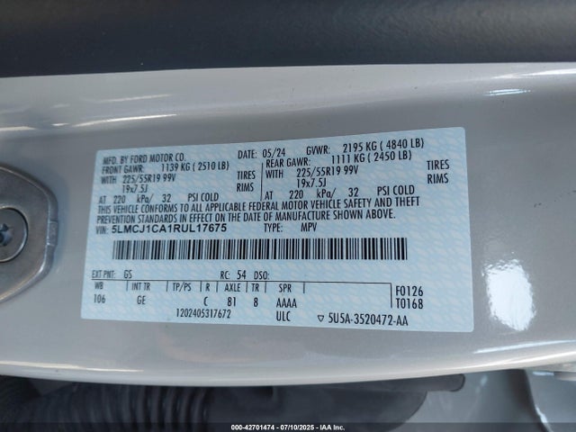 Lincoln gtdi-a 2024 5LMCJ1CA1RUL17675 Image 9