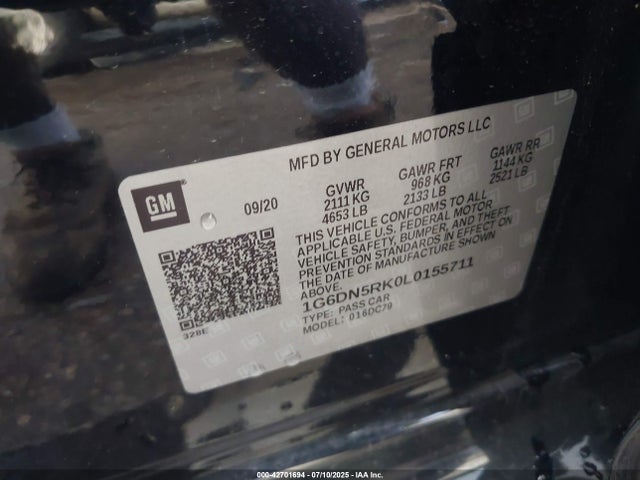 2020 CADILLAC CT5 1G6DN5RK0L0155711 Photo 8