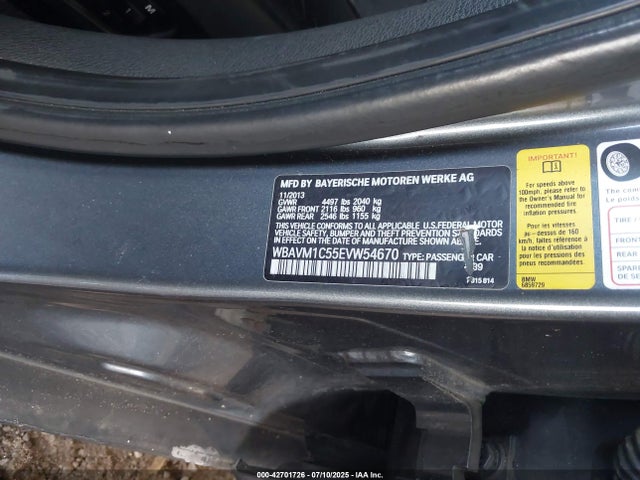 WBAVM1C55EVW54670 BMW X1