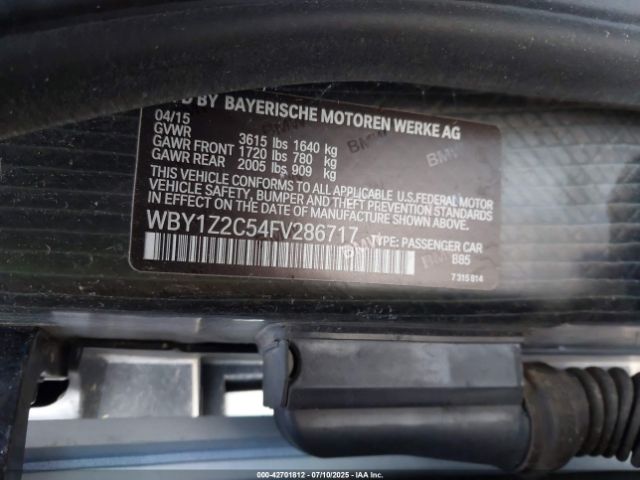 2015 BMW I3 WBY1Z2C54FV286717 Photo 8