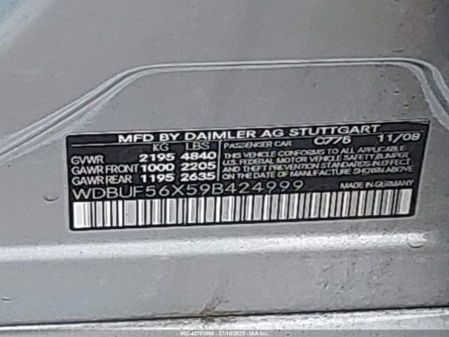 2009 MERCEDES-BENZ E 350 WDBUF56X59B424999 Photo 8