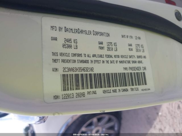 2005 CHRYSLER 300C 2C3AA63H35H632102 Photo 8