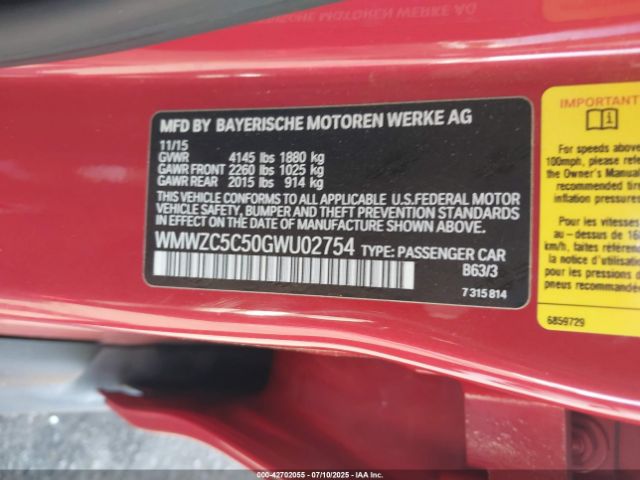2016 MINI COUNTRYMAN WMWZC5C50GWU02754 Photo 8
