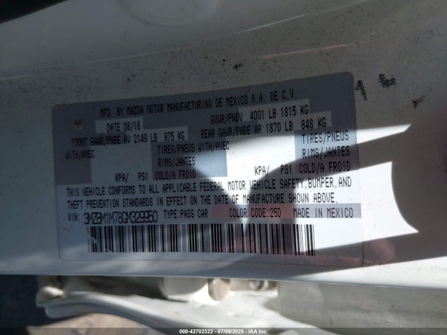 3MZBM1M78GM329950 Mazda pe