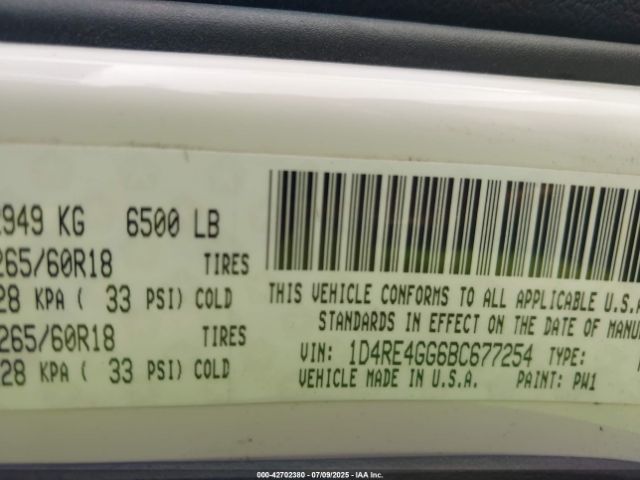 2011 DODGE DURANGO 1D4RE4GG6BC677254 Photo 8