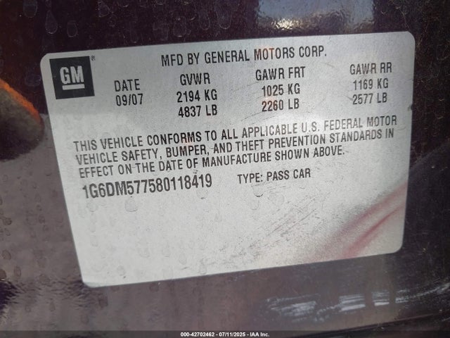 2008 CADILLAC CTS 1G6DM577580118419 Photo 8