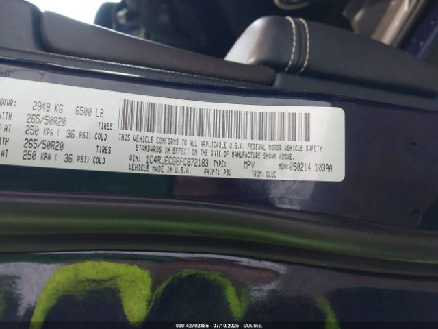 2015 JEEP GRAND CHEROKEE 1C4RJECG6FC872183 Photo 8