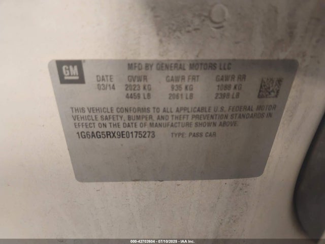 2014 CADILLAC ATS 1G6AG5RX9E0175273 Photo 8