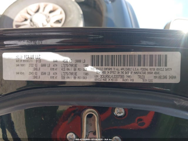 3C6UR5KL4JG337383 RAM 2500