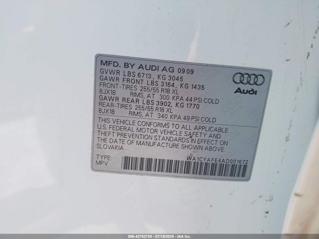 2010 AUDI Q7 WA1CYAFE4AD001672 Photo 8