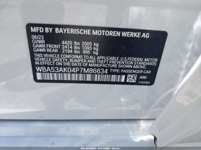 BMW 228I 2023 WBA53AK04P7M86634 Image 9