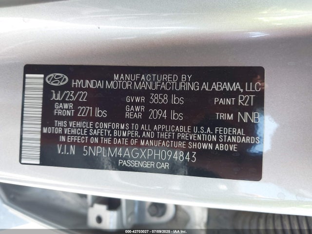 Hyundai mpi nu pe 2023 5NPLM4AGXPH094843 Image 9