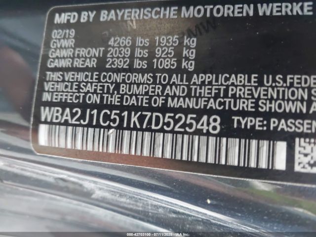 2019 BMW 230I WBA2J1C51K7D52548 Photo 8