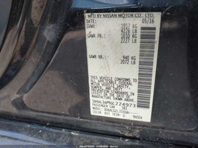 2016 NISSAN ALTIMA 1N4AL3AP9GC224973 Photo 8