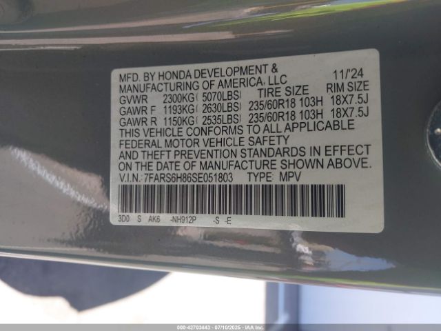 2025 HONDA CR-V HYBRID 7FARS6H86SE051803 Photo 8