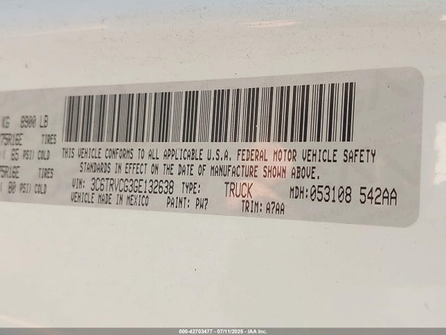 3C6TRVCG3GE132638 RAM Promaster 2500