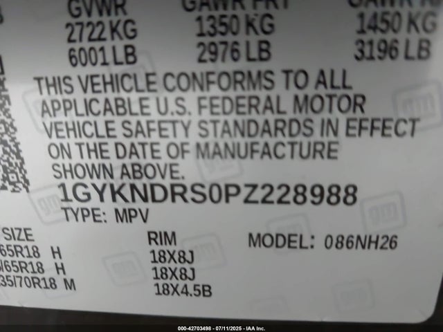2023 CADILLAC XT5 1GYKNDRS0PZ228988 Photo 8