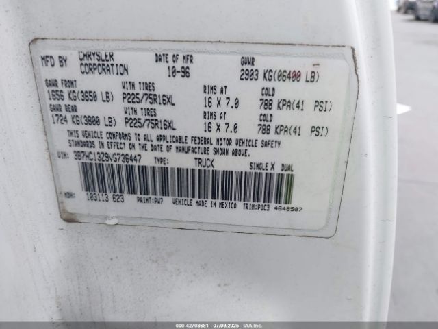 1997 DODGE RAM 1500 3B7HC13Z9VG736447 Photo 8