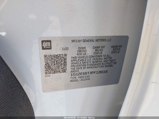 Chevrolet lfv 2023 1G1ZE5ST3PF128116 Image 9
