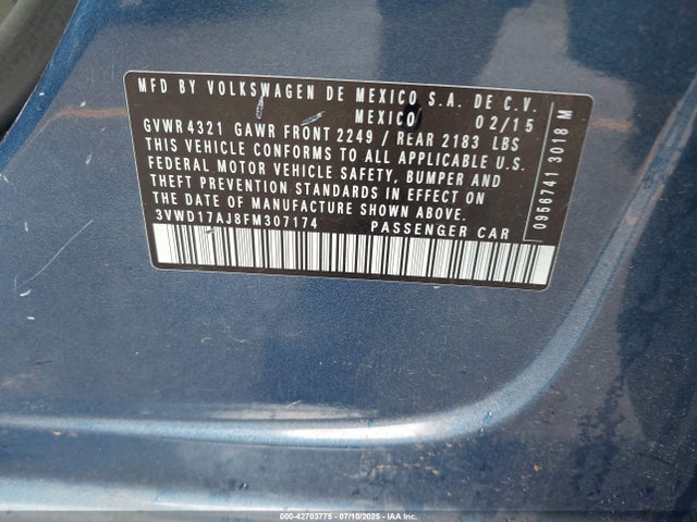 3VWD17AJ8FM307174 Volkswagen 1.8t