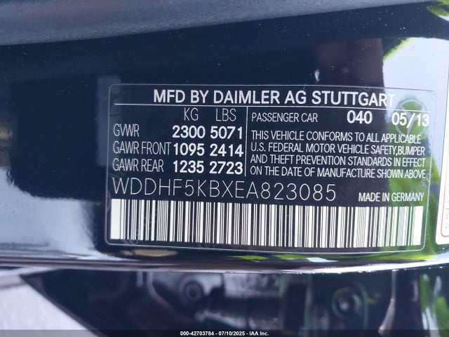 WDDHF5KBXEA823085 Mercedes-Benz E-Class