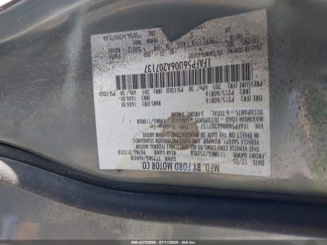 2006 FORD TAURUS 1FAFP56U06A207137 Photo 8