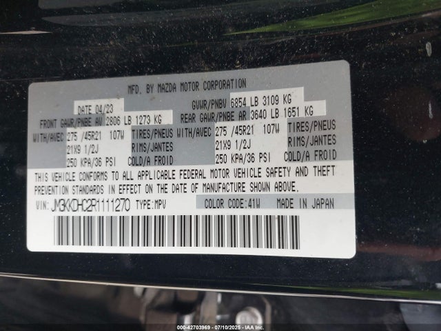 Mazda h3 2024 JM3KKDHC2R1111270 Image 9