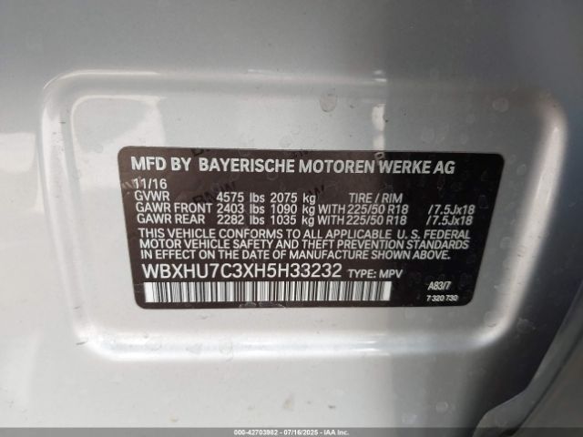 2017 BMW X1 WBXHU7C3XH5H33232 Photo 8
