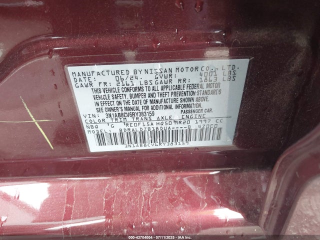 Nissan Sentra 2024 3N1AB8CV6RY383159 Image 9