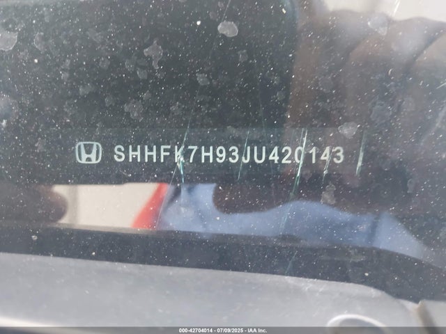 Honda l15ba 2018 SHHFK7H93JU420143 Image 9
