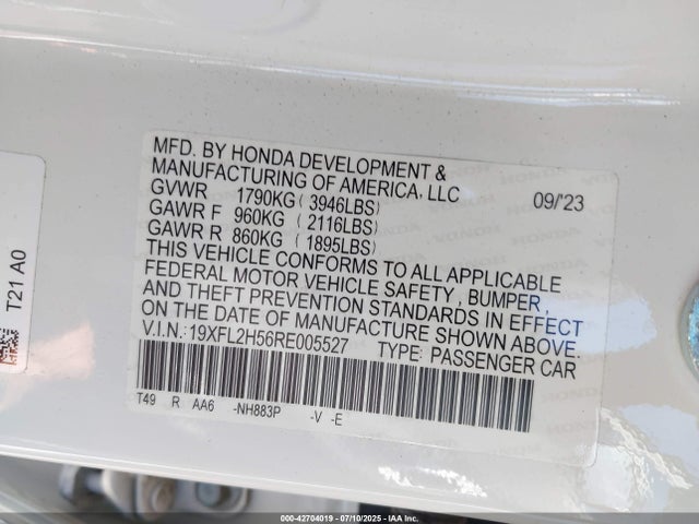 19XFL2H56RE005527 Honda k20c2
