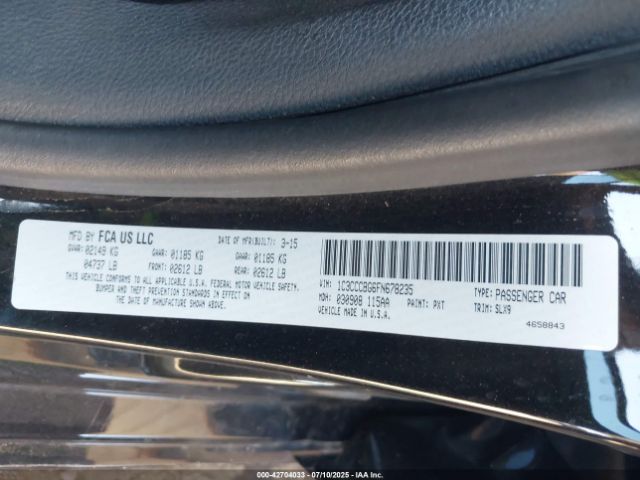 2015 CHRYSLER 200 1C3CCCBG6FN678235 Photo 8