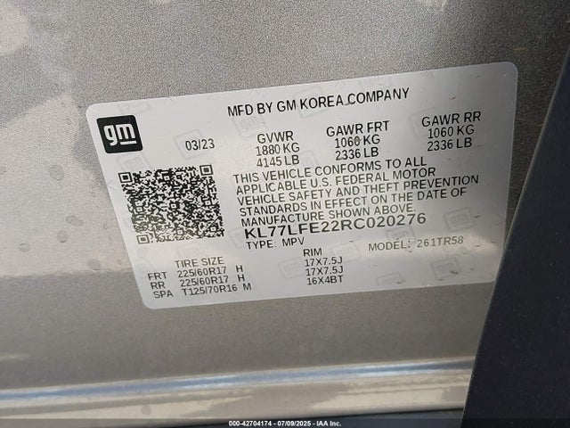 Chevrolet lih 2024 KL77LFE22RC020276 Image 9