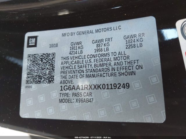 2019 CADILLAC ATS 1G6AA1RXXK0119249 Photo 8