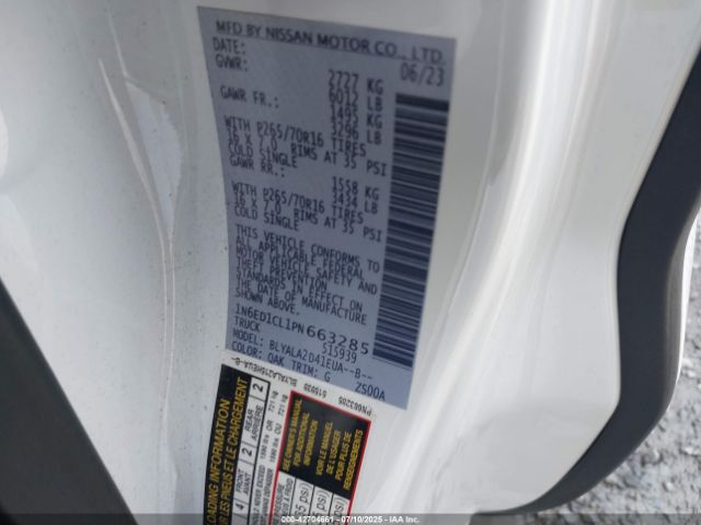 2023 NISSAN FRONTIER 1N6ED1CL1PN663285 Photo 8