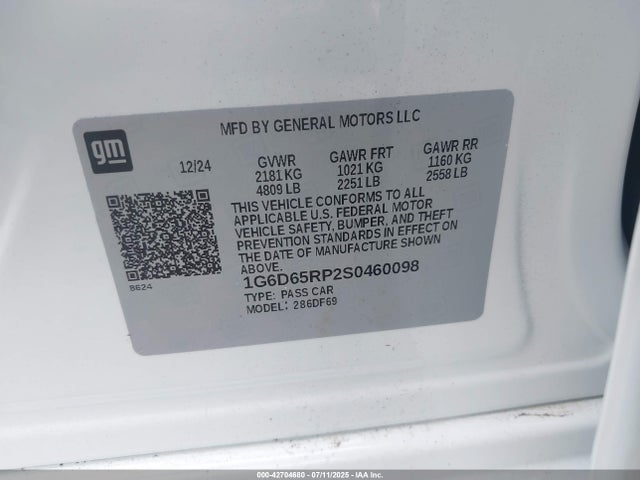 2025 CADILLAC CT4-V 1G6D65RP2S0460098 Photo 8