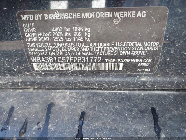 WBA3B1C57FP831772 BMW 320i