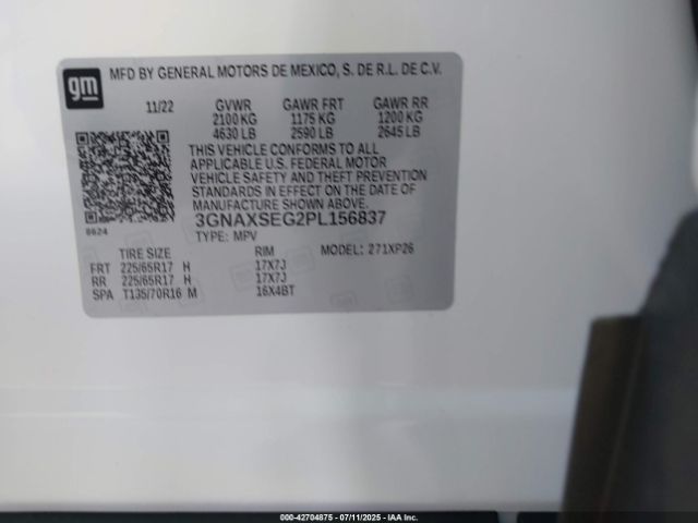 2023 CHEVROLET EQUINOX 3GNAXSEG2PL156837 Photo 8