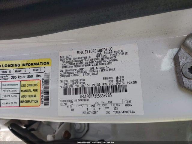 Ford Fusion 2014 1FA6P0H75E5359285 Image 9