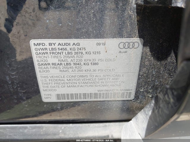 2020 AUDI Q5 WA1BNAFY7L2020441 Photo 8