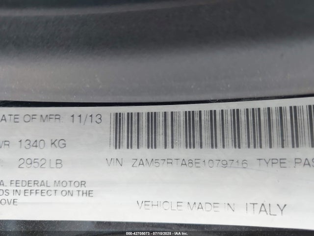 ZAM57RTA8E1079716 Maserati m156b