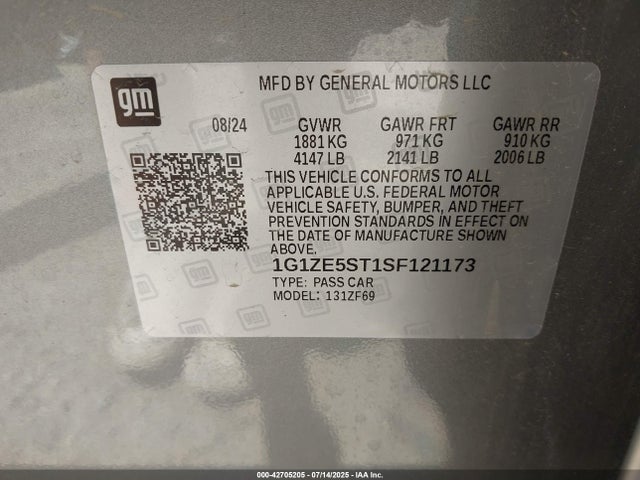 1G1ZE5ST1SF121173 Chevrolet lfv