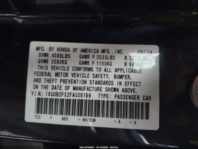 2015 ACURA TLX 19UUB2F52FA006168 Photo 8