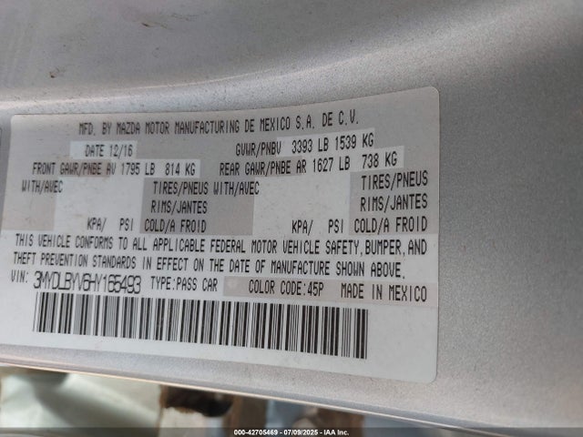 3MYDLBYV6HY165493 Toyota p5v