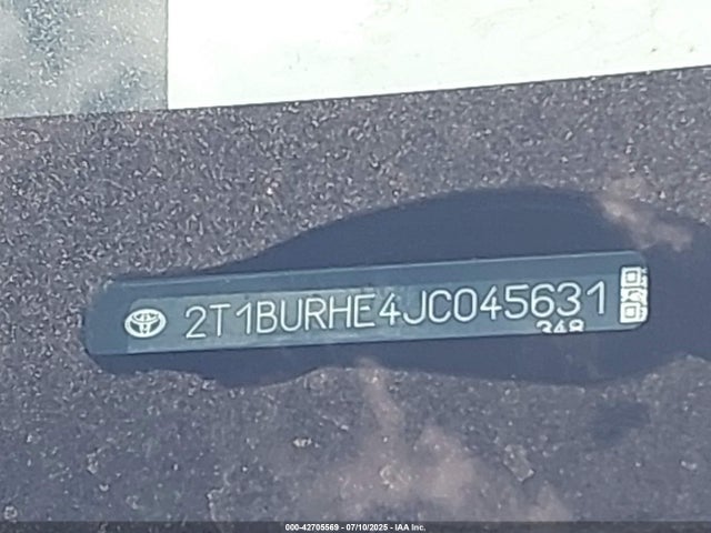 2T1BURHE4JC045631 Toyota 2zr-fe