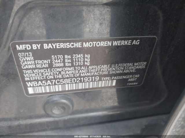 2014 BMW 528I WBA5A7C58ED219319 Photo 8